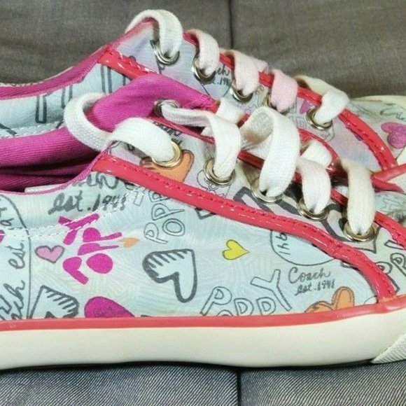 COACH BARETTE Q322  Women Size 5.5B Pink Sneakers - Picture 1 of 5